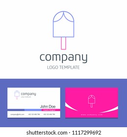 Business card design with arrows company logo vector Business card design with arrows company logo vector