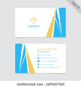 Business card design background templates. Modern and clean style