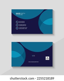 Business card design with black background, Clean and minimal name card