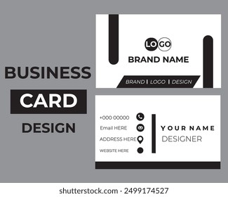 BUSINESS CARD DESIGN WITH BLACK AND WHITE COLOUR