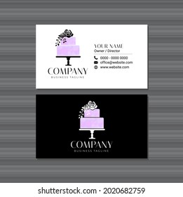 Business Card Design with Cake Logo