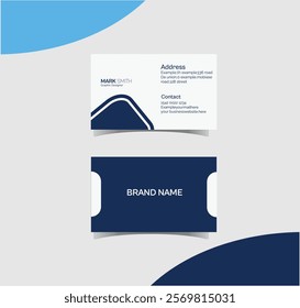 Business card design clean professional visiting card, business card template. company logo. Vector illustration. Stationery design with simple modern luxury elegant abstract pattern background