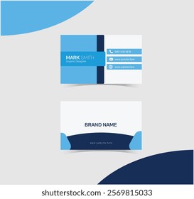 Business card design clean professional visiting card, business card template. company logo. Vector illustration. Stationery design with simple modern luxury elegant abstract pattern background