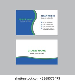 Business card design clean vector.