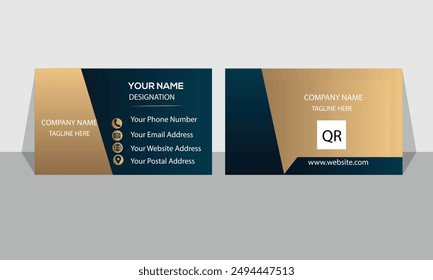 Business card design and communication contact.