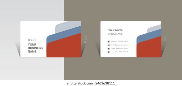 Concepto de diseño de tarjeta de visita, Ilustración vectorial