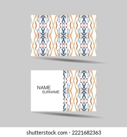 Business card design for contact colorful. Editable vector design. illustration EPS10
