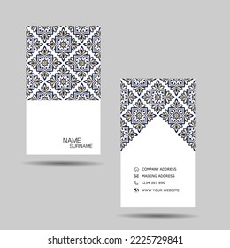 Business card design for contact colorful. Editable vector design. illustration EPS10