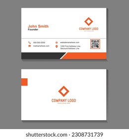 Business Card Design Corporate Business Card template design Orange Visiting Card
