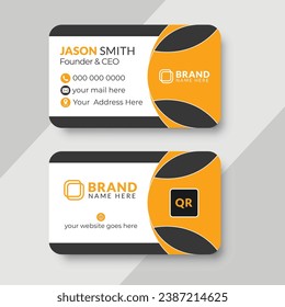 Business card design  with creative and modern style layout, Clean and minimalistic visiting card design template.
