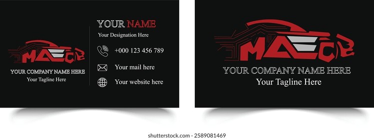 Business card design. Creative modern name card and business card. Modern Business Card with Two Sides.