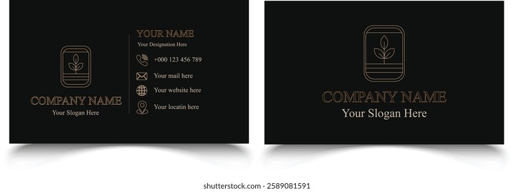 Business card design. Creative modern name card and business card. Modern Business Card with Two Sides .