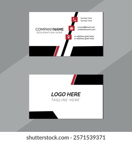 A BUSINESS CARD DESIGN , creative professional business card, modern clean corporate double-side business card template, professional simple identity card
