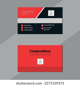 A BUSINESS CARD DESIGN , creative professional business card, modern clean corporate double-side business card template, professional simple identity card
