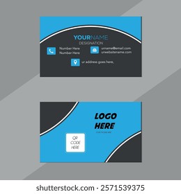 A BUSINESS CARD DESIGN , creative professional business card, modern clean corporate double-side business card template, professional simple identity card
