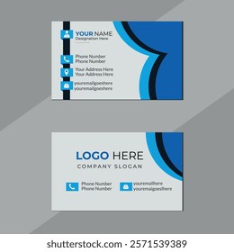 A BUSINESS CARD DESIGN , creative professional business card, modern clean corporate double-side business card template, professional simple identity card
