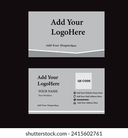 Business Card Design, Creative and Unique Company card, Personal Card Design, Creative Black texture, Gray and White  combination visiting card Design.