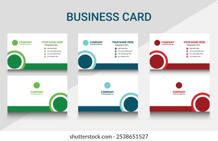 Design de cartão de visita. Com cor diferente.