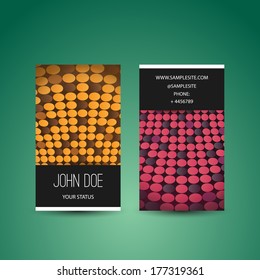 Business Card Design with Dotted Pattern