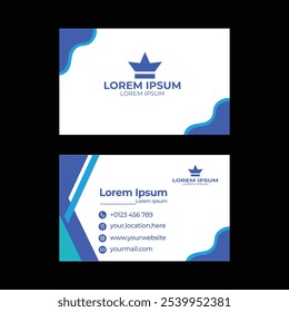 The business card design features a sleek, modern layout that exudes professionalism and creativity. Measuring the standard 3.5 x 2 inches, the card uses a vertical orientation to stand out. The backg