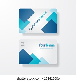 business card design front and back.vector.