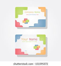 business card design front and back.vector. 