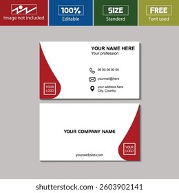 Business Card Design Fully Editable by illustrator, Corporate and personal