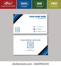 Business Card Design Fully Editable by illustrator, Corporate and personal