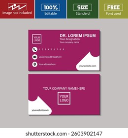 Business Card Design Fully Editable by illustrator, Corporate and personal