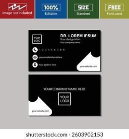 Business Card Design Fully Editable by illustrator, Corporate and personal