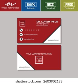 Business Card Design Fully Editable by illustrator, Corporate and personal