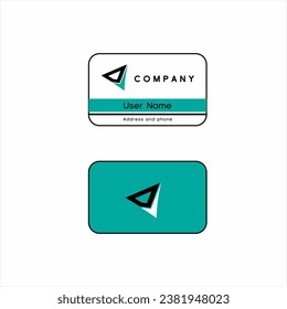 Business card design with geometric abstract letter D logo.