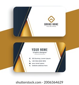 business card design in golden style