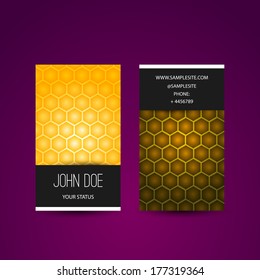 Business Card Design mit Honeycomb-Muster