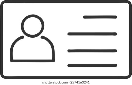 Business Card Design Icon for Networking and Branding, Isolated Vector Illustration