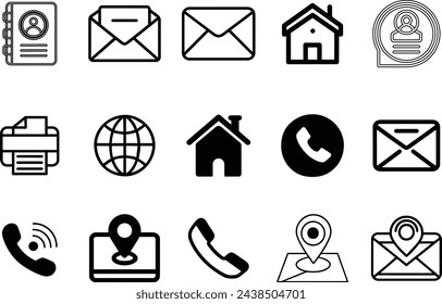 Business card design icon set vector