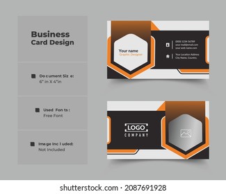 Business card design, identity, visiting card, ID card and vector business card design layout template