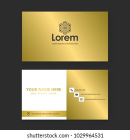 Business card design layout template with modern pattern