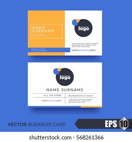 business card design layout template with clean and modern pattern,Vector illustration