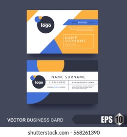 business card design layout template with clean and modern pattern,Vector illustration