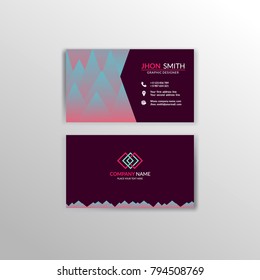 business card design layout template with clean and modern,Vector illustration