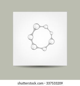 Business card design with letter O. Vector illustration