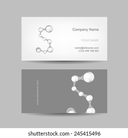 Business card design with letter S. Vector illustration