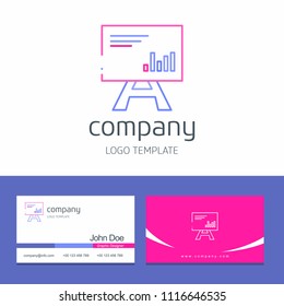 Business card design with  business logo design vector
