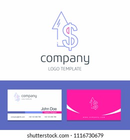 Business card design with logo vector
