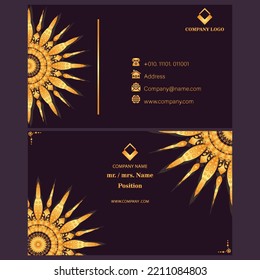Business Card Design Mandala Luxury