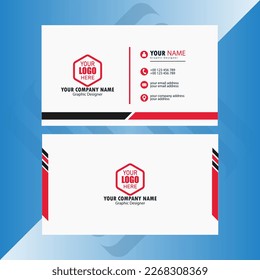 business card design. Modern Business Card - Creative and Clean Business  Template. Vector illustration. creative business card template. visiting card with company logo.