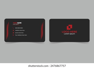 Business card design, Modern and Minimal business card template.