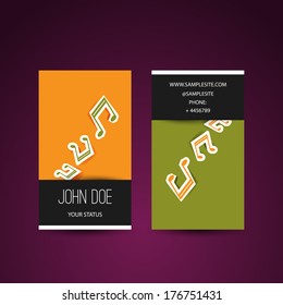 Business Card Design with Paper Cut Pattern