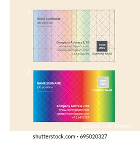 business card design with pattern spectrum